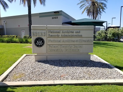 The NARA Riverside sign
