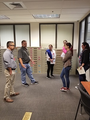 NARA Archivists Showing CARLDIG-S Members the Archives